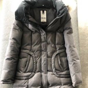 Soia & Kyo Puffer Coat with removable Fur hood size Small grayish